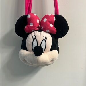 Minnie Mouse Kids Plush Bag - Pink and Black